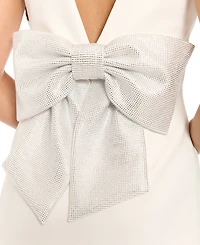 ivy + blu Women's Embellished Bow V-Neck Dress