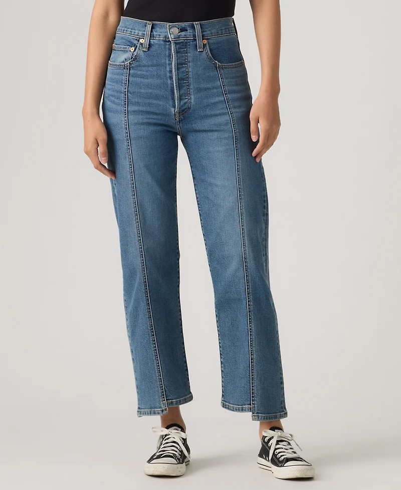 Levi's Women's Ribcage High Rise Straight Ankle Jeans