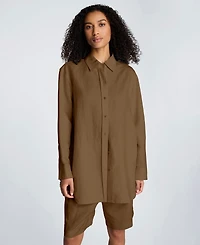 Kenneth Cole Women's Long-Sleeve Button-Front Top