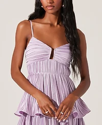 Astr the Label Women's Lupin Pleated Satin Dress