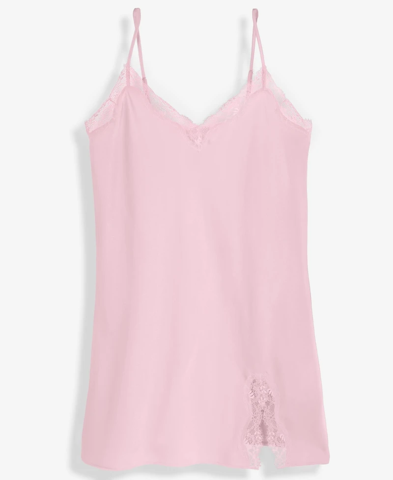 I.n.c. International Concepts Women's Lace-Trim Satin Chemise