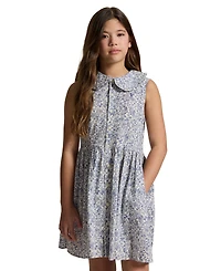 Polo Ralph Lauren Girls' 7-16 Floral Peter Pan Collar Shirtdress