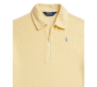 Polo Ralph Lauren Girls' 7-16 Cable Terry Quarter-Zip Cover-Up Dress