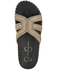Jessica Simpson Women's Colyve Studded Footbed Slip-On Sandals