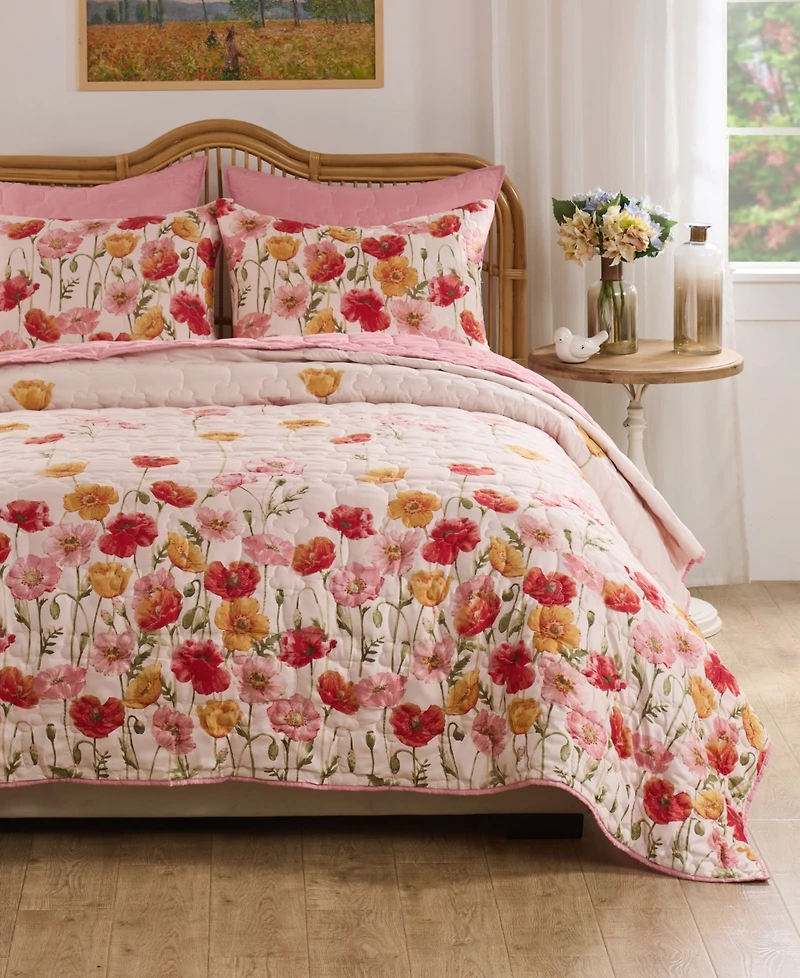 Greenland Home Fashions Breeze Modern Floral 2-Pc. Quilt Set, Twin/Twin Xl