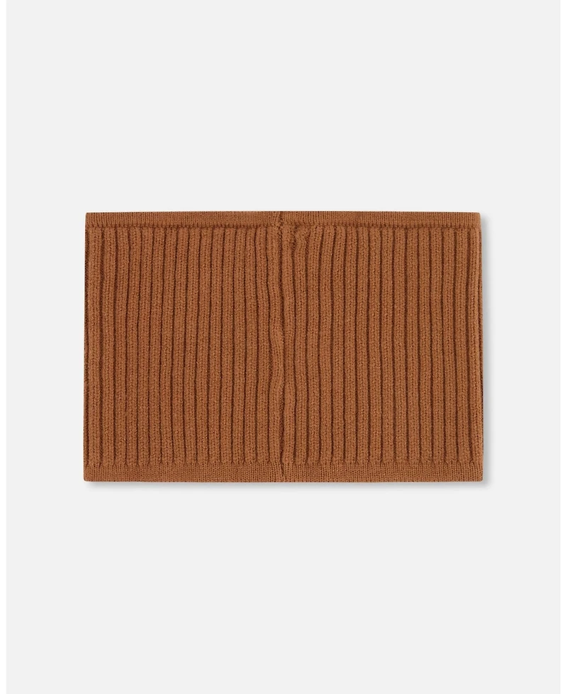 Deux par Deux Baby Unisex Knit Neckwarmer Brown - Baby