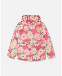 Deux par Baby Girl 3-in-1 Two-Piece Mid-Season Outerwear Set Smiling Flower Print