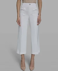 Karl Lagerfeld Paris Women's Straight Bow Pocket Pants