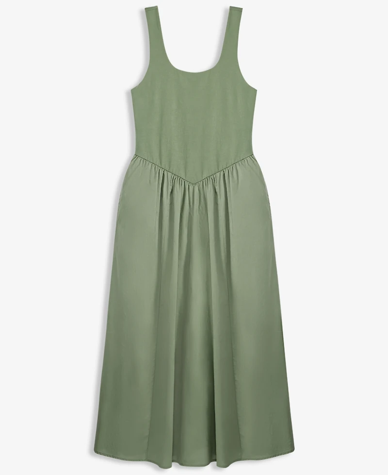 On 34th Women's Scoop-Neck Sleeveless Mixed Media Midi Dress, Macy's Exclusive