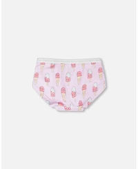 Deux par Toddler Cotton Boyshort Panty Lilac Printed Ice Creams