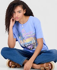 Self Esteem Juniors' No Worries Beach Graphic Crewneck T-Shirt