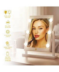Pursonic 14" Led Hollywood Glam Mirror – Refined Brilliance Pro Lighted Makeup Mirror