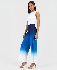 Tahari Asl Women's Ombre High Rise Wide-Leg Pants