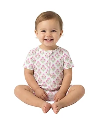 Motette Baby Girls Pink Posy Bamboo Sleeper