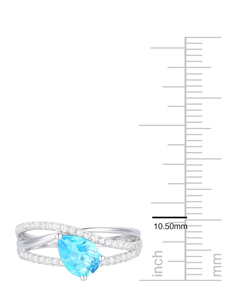 Macy's Amethyst (1-1/10 ct. t.w.) & Lab-Grown White Sapphire (1/3 Ring 14k Gold Over Sterling Silver (Also Available Multi-Stones)