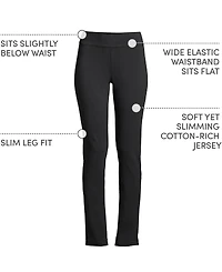 Lands' End Petite Starfish Mid Rise Slim Leg Pants