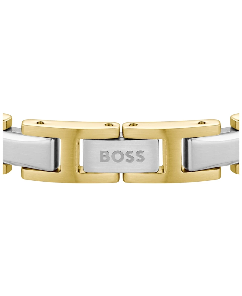 Hugo Boss Men Nolan Stainless Steel Ionic Plated Thin Gold Steel Bracelet