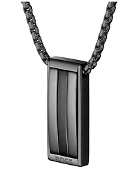 Hugo Boss Men Brooks Ionic Plated Black Steel Necklace