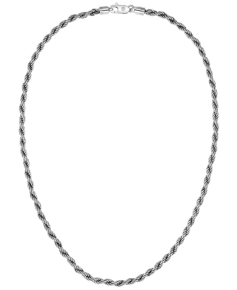 Hugo Boss Men Myles Ionic Plated Antique Silver Steel Necklace
