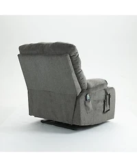 Boyel Living Chenille Lift Recliner with Heat and Massage, 2 Pockets, 2 Cup Holder, 2 Remote, Okin Motor, Dark Grey