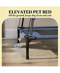 Aostirmotor Portable Elevated Dog Cot - Breathable Cooling Bed with Modern Frame