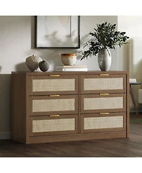 gaomon 53-Inch Rattan Storage Dresser