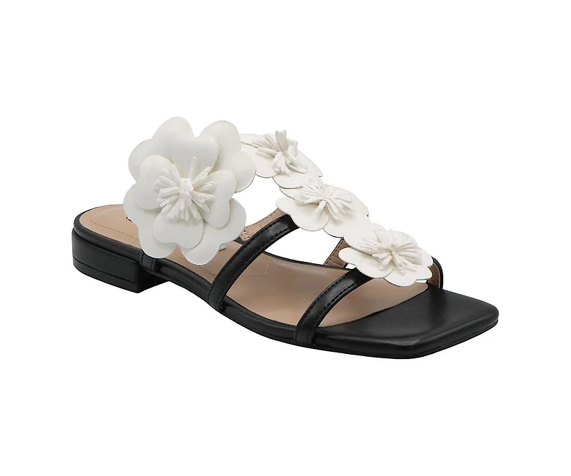 Charles David Womens Caralynn Floral Flat Sandal