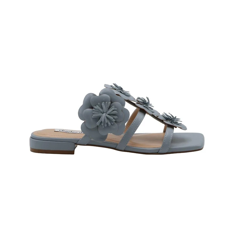 Charles David Womens Caralynn Floral Flat Sandal