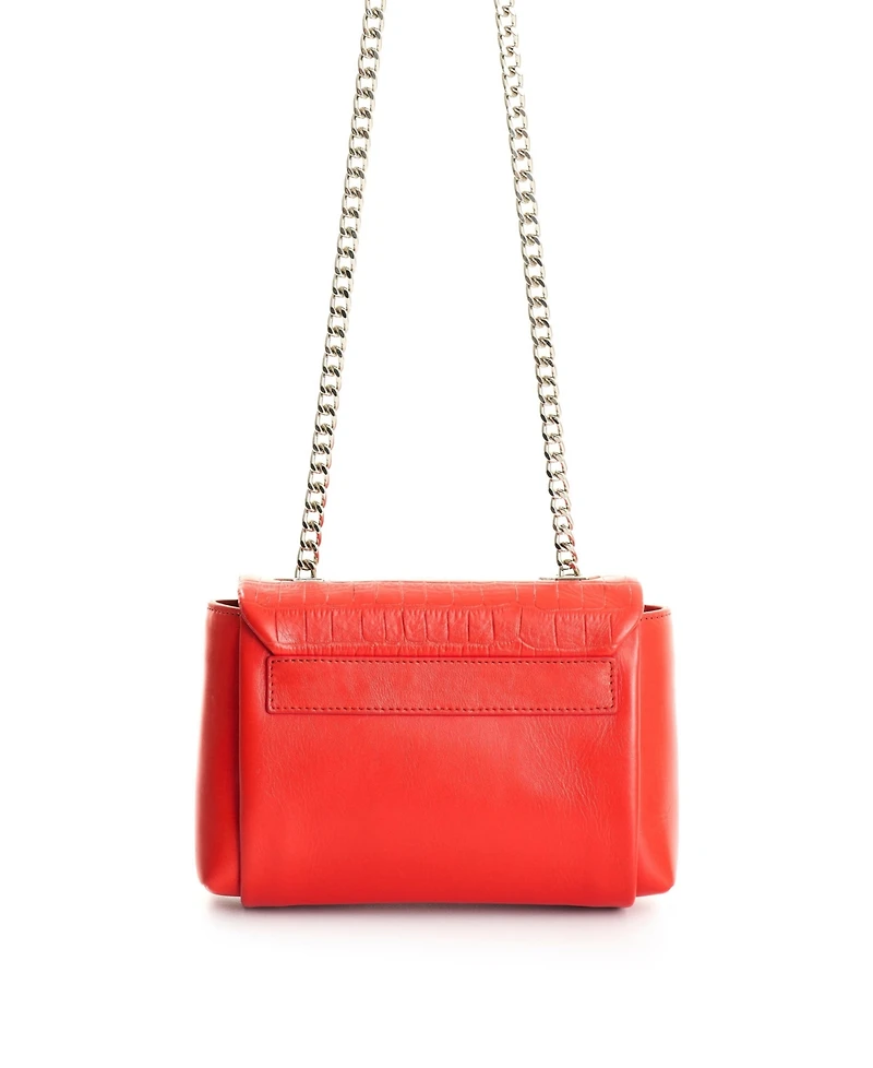 Velez Leather Crossbody Bag with Clasp Closure System