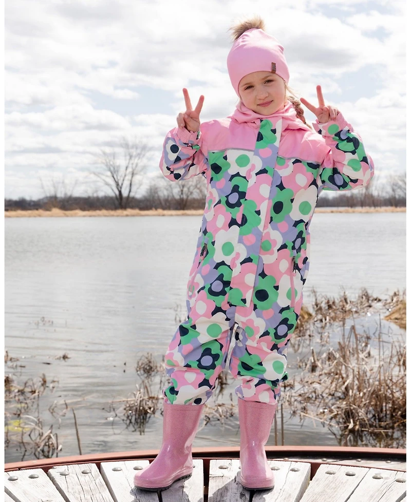 Deux par Big Girls Kids Mid-Season One-Piece Outerwear Printed Flowers