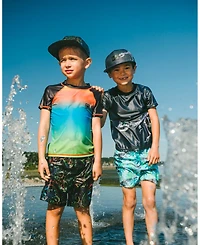 Deux par Deux Baby Boys Swim Trunks Dinosaur Print