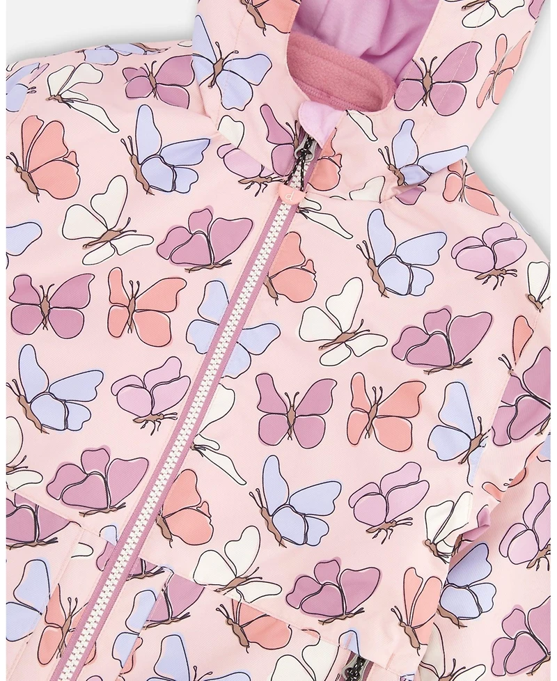 Deux par Toddler Girls 3-in-1 Two-Piece Mid-Season Outerwear Set with Printed Butterflies