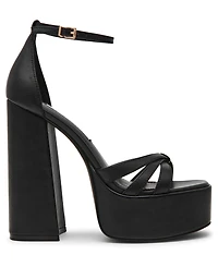 Steve Madden Women's Retro Strappy Block Heel Platform Dress Sandals