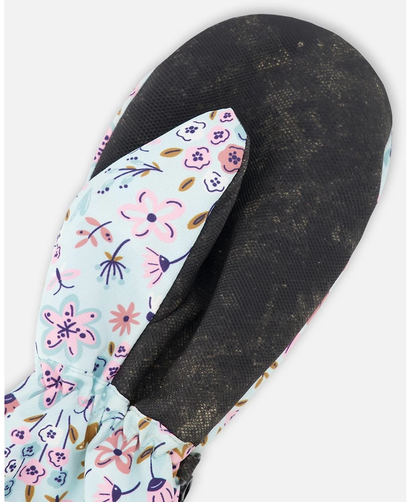 Deux par Girl Mid-Season Mittens Polyester Mini Flower Print