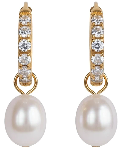 Lola Ade Isla Gold-Tone Pearl Hoop Earrings