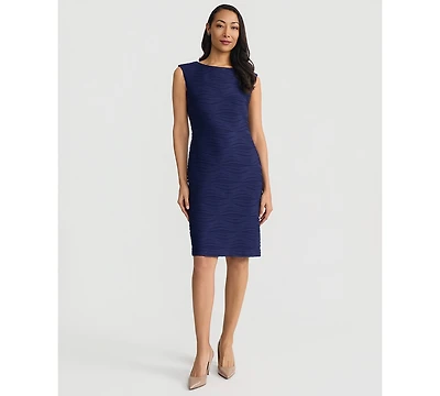 Kasper Women's Wave Knit Sheath Dress