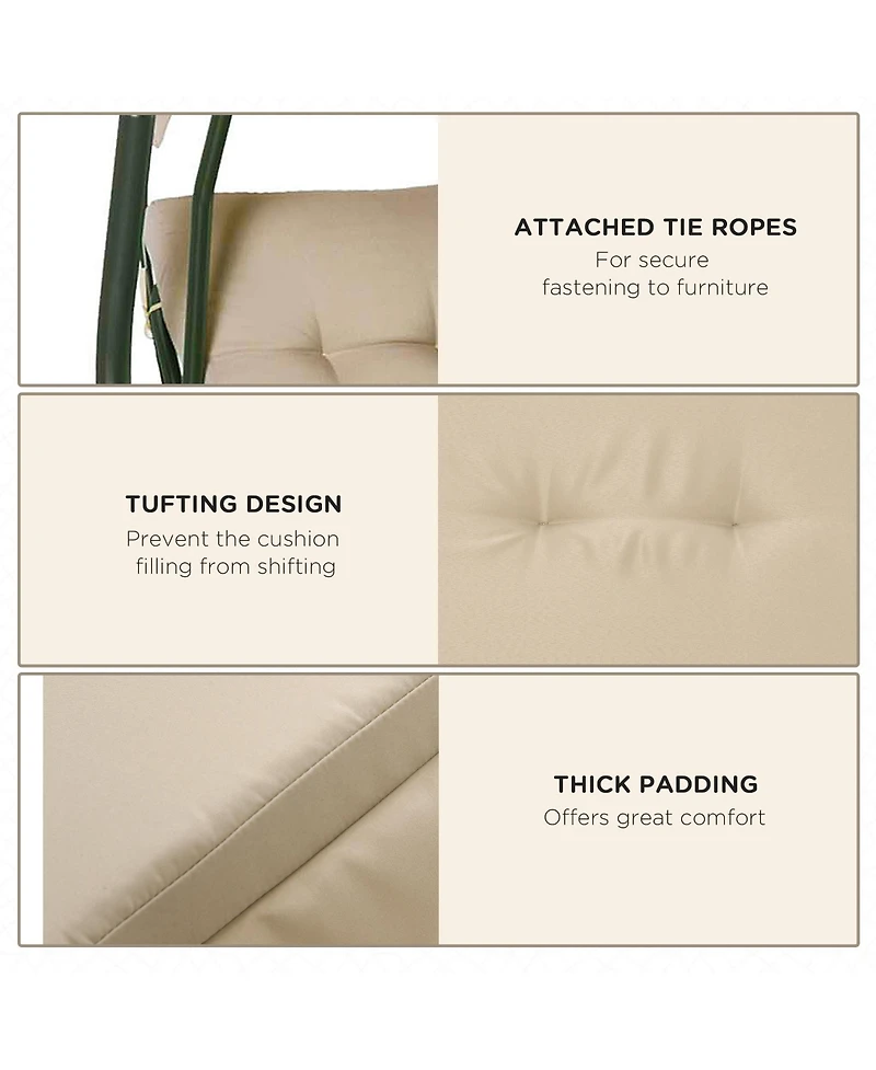 Outsunny 84A-052 Series Porch Swing Replacement Cushions Set of 2