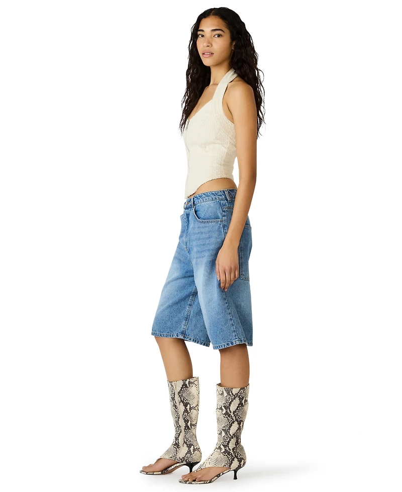 Steve Madden Women's Natasha Corset Halter Neck Top