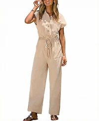 Cupshe Women's My Pleasure Beige Jumpsuit