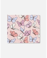 Deux par Deux Baby Girls Stretch Jersey Neck Tube Pink Printed Butterflies