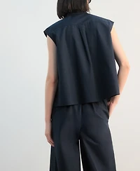 Mango Women's Sleeveless Cotton Shirt