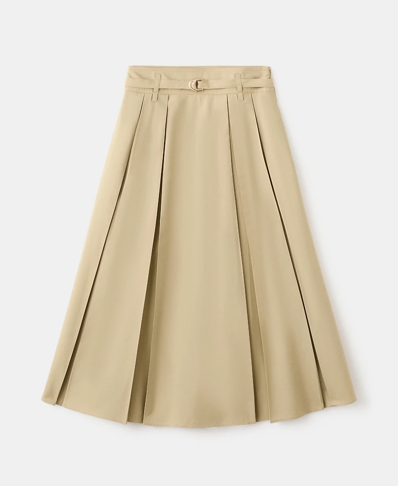 Mango Women's A-Line Pleated Belt Skirts