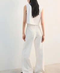 Mango Women's Bows Embroidered Vest