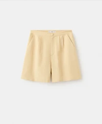 Mango Women's Straight Linen-Blend Shorts