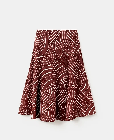 Mango Women's Geometric Print A-Line Skirts