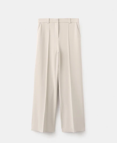 Mango Women's Straight Mid-Rise Pants