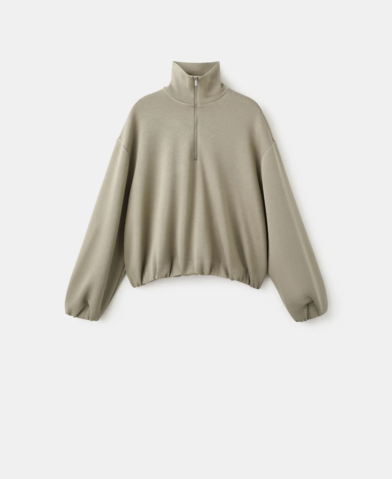 Mango Women's High Neck Balloon Sweatshirt