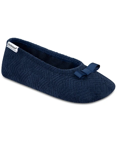 Isotoner Signature Women's Microterry Gemma Pillowstep Ballerina Slippers