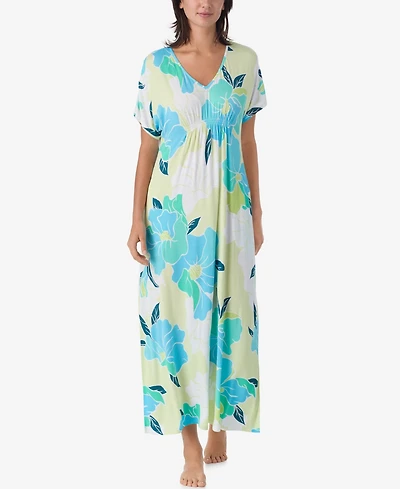 Ellen Tracy Women's Short-Sleeve Long Tunic Jersey Nightdress