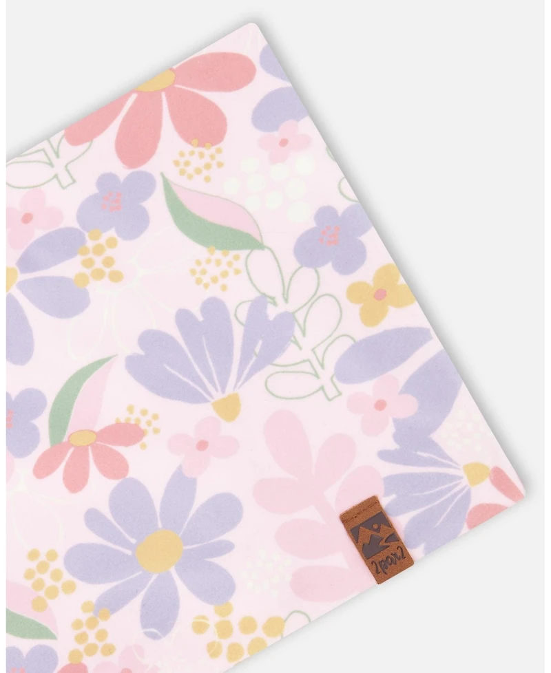 Deux par Deux Baby Girls Stretch Jersey Neck Tube Pink Flower Print